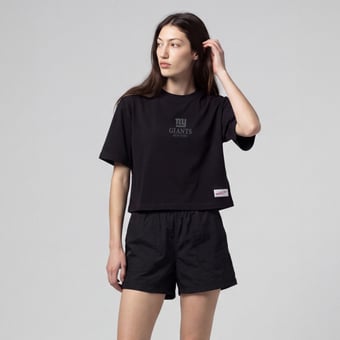 Women's Mitchell & Ness Royal Dallas Cowboys Core Essentials Micro Logo Boxy Crop T-Shirt