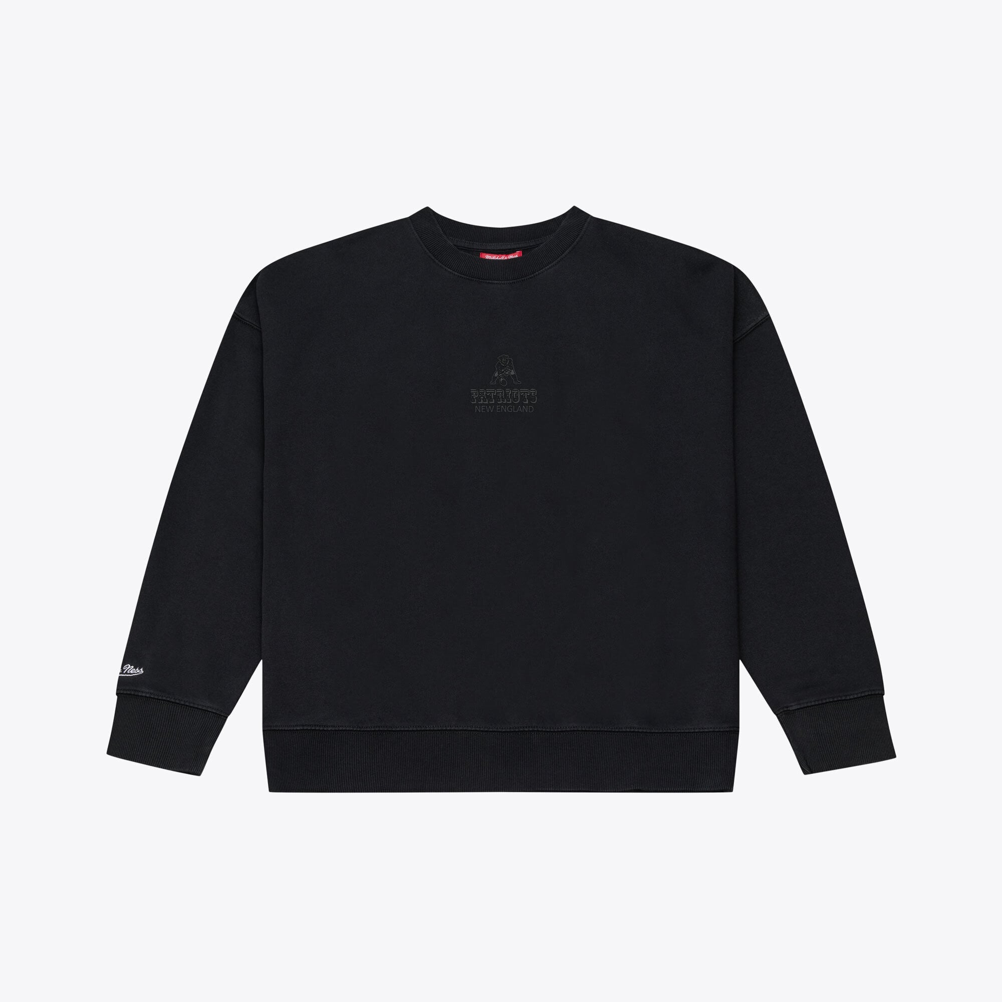 Sudadera de felpa negra con micrologotipo Core Essentials de los New England Patriots para mujer de Mitchell & Ness.