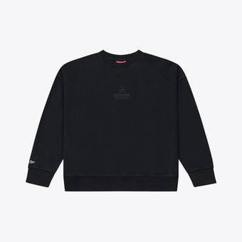 Women's Mitchell & Ness Black New England Patriots Core Essentials Micro Logo Fleece Sweatshirt