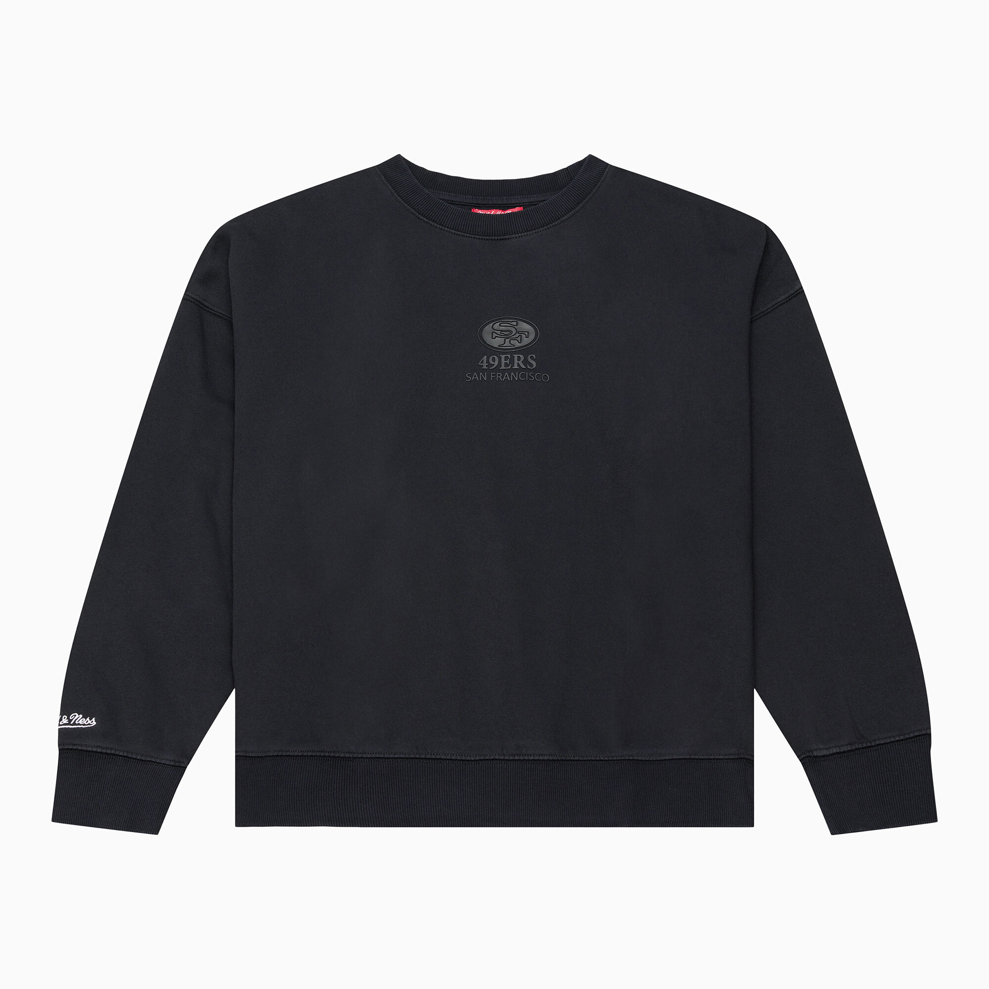 Mitchell & Ness Women's Black San Francisco 49ers Core Essentials Micro Logo Fleece Sweatshirt - Black