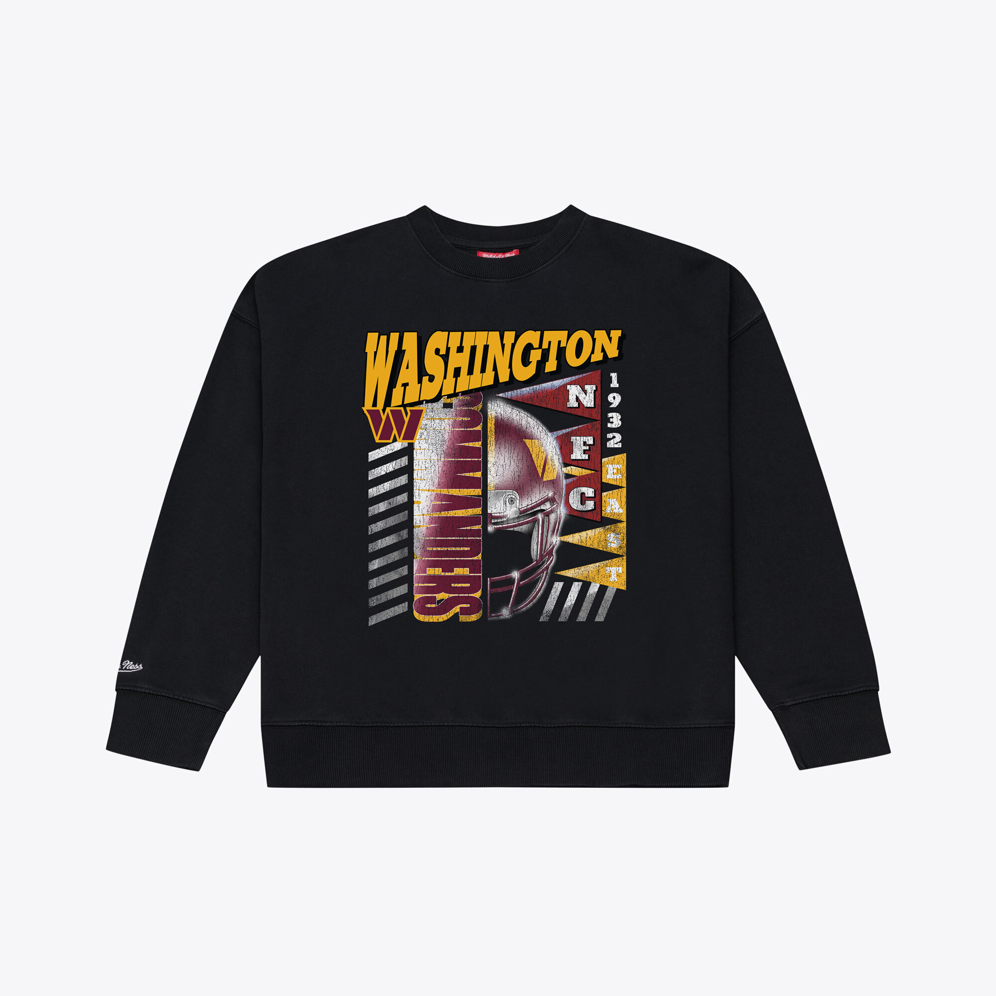 Women's Mitchell & Ness  Black Washington Commanders Street Graphic Crewneck Sweatshirt