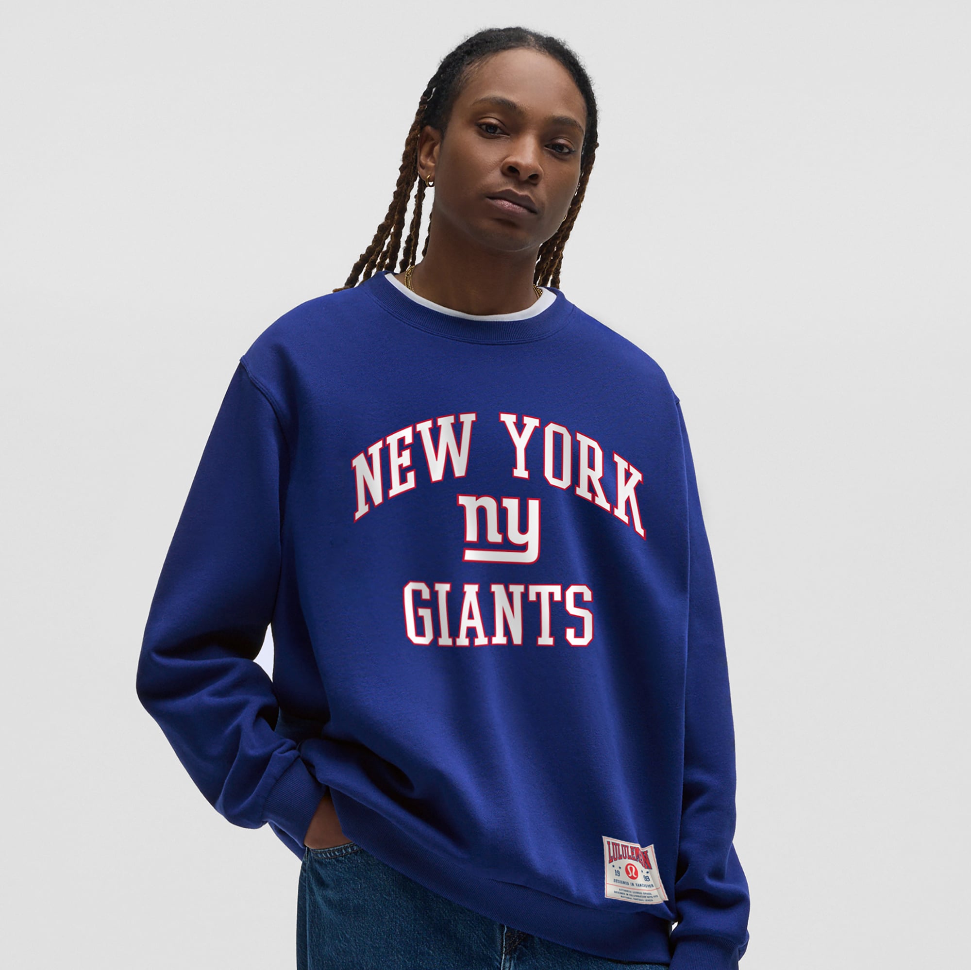 Men's lululemon Larkspur New York Giants Graphic Steady State Sweatshirt