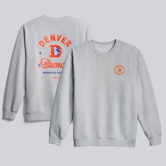 Men's lululemon  Heathered Core Ultra Light Grey Denver Broncos Retro Steady State Sweatshirt
