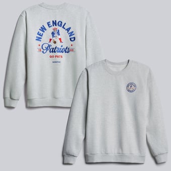 Men's lululemon  Heathered Core Ultra Light Grey New England Patriots Retro Steady State Sweatshirt