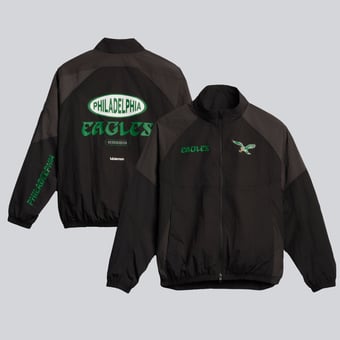 Men's lululemon Black Philadelphia Eagles Nylon Oversized Track Jacket