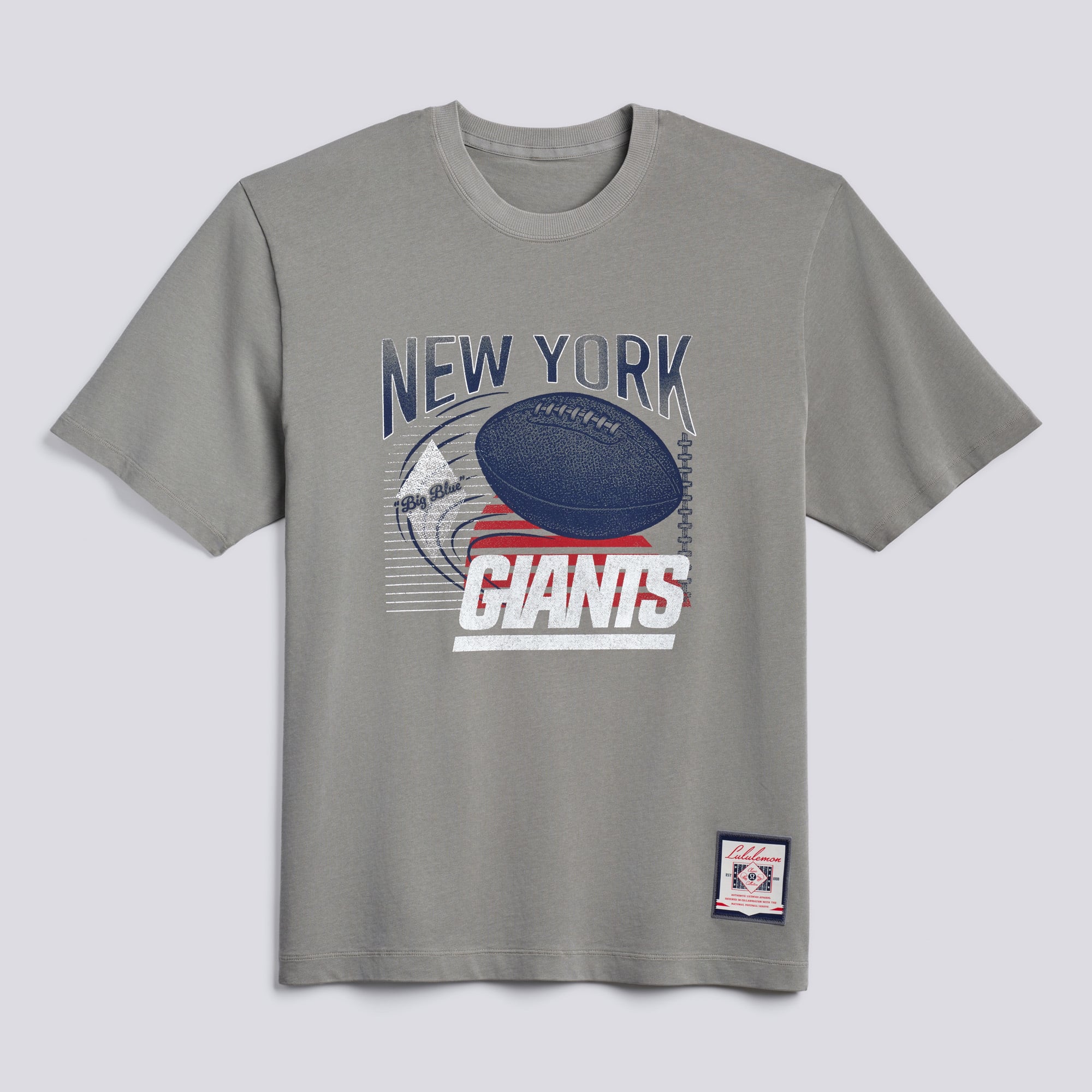 Men's lululemon Dilute Wash Pavement Grey New York Giants Heavyweight Cotton T-Shirt