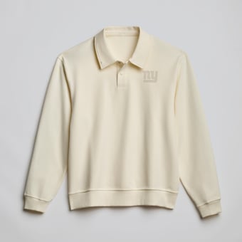 Men's lululemon  Coconut Ivory New York Giants Grand Standard Long Sleeve Polo