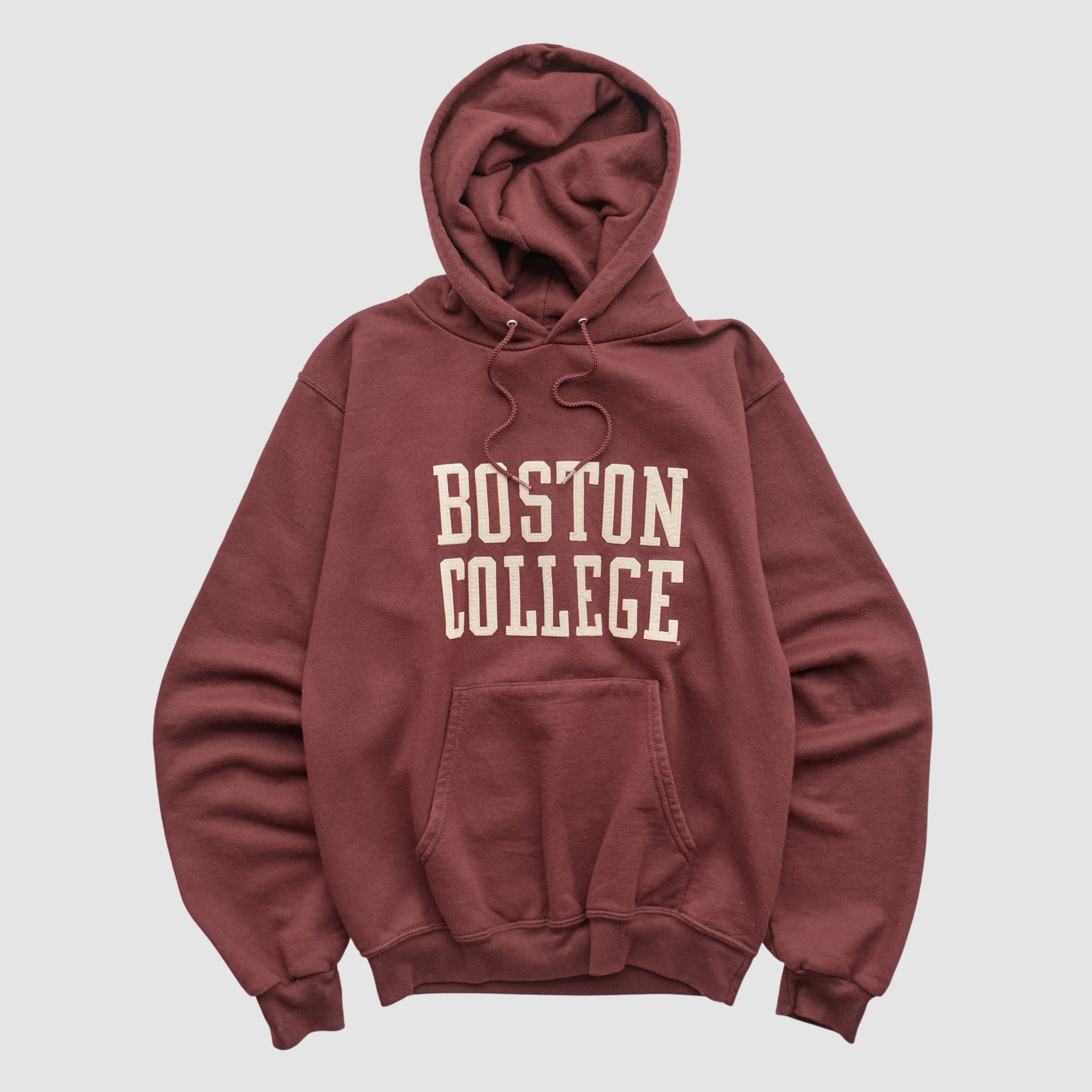 Boston College Eagles Champion 2000s Hooded Pullover Sweatshirt - Maroon - XXS by Fanatics Real Vintage