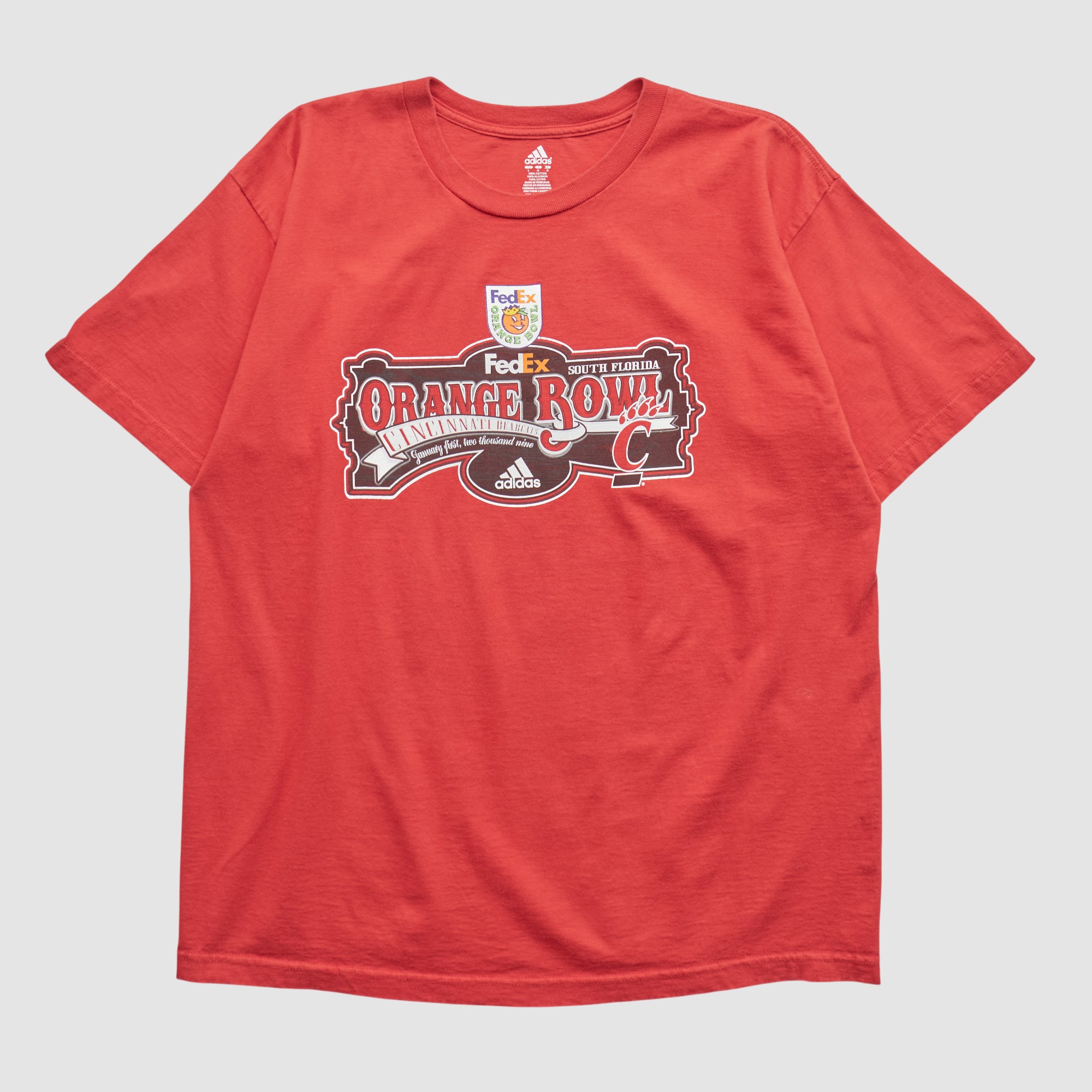 Cincinnati Bearcats Adidas 2009 T-shirt - Red - M by Fanatics Real Vintage