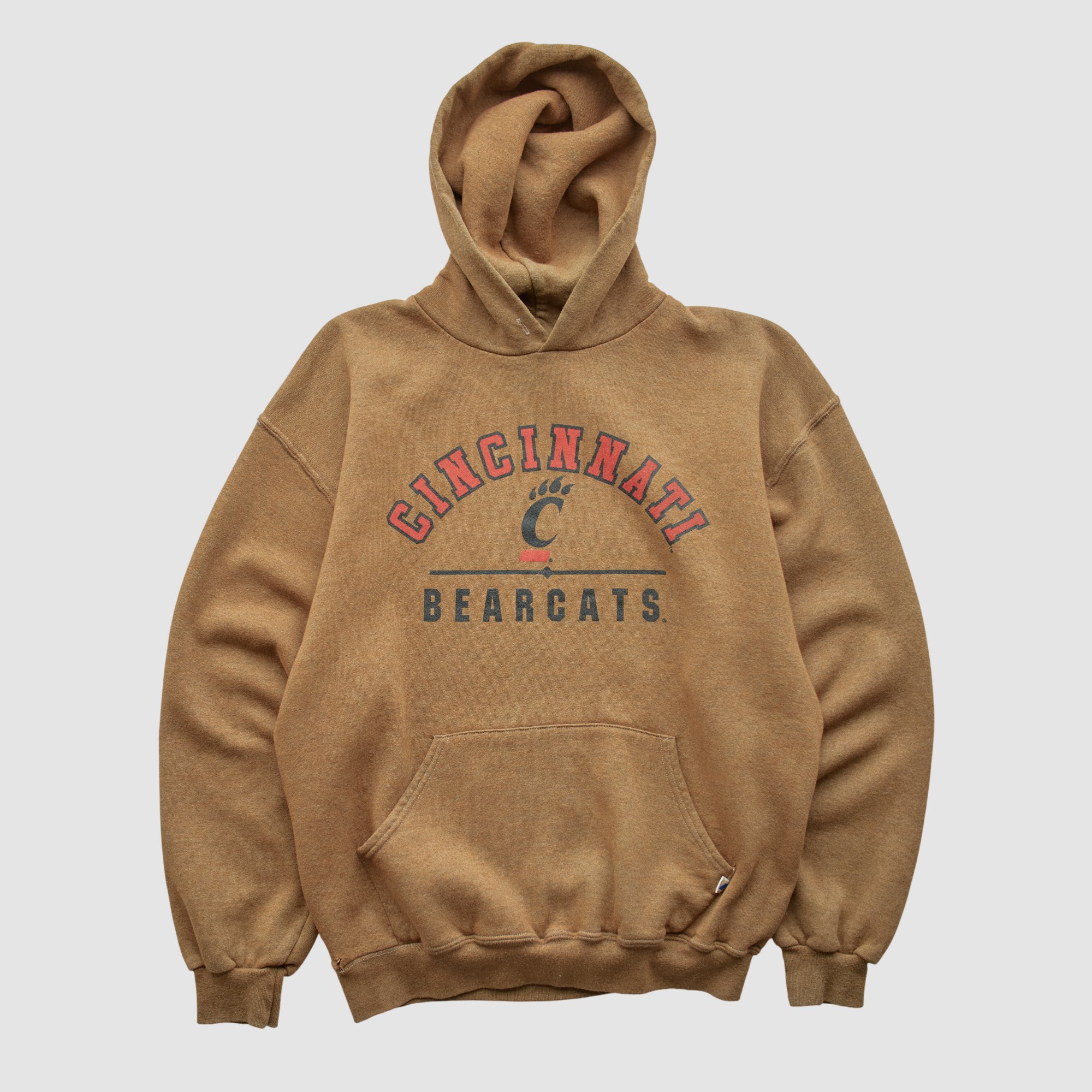 Cincinnati Bearcats Russell 2000s Hooded Pullover Sweatshirt - Clay - S by Fanatics Real Vintage