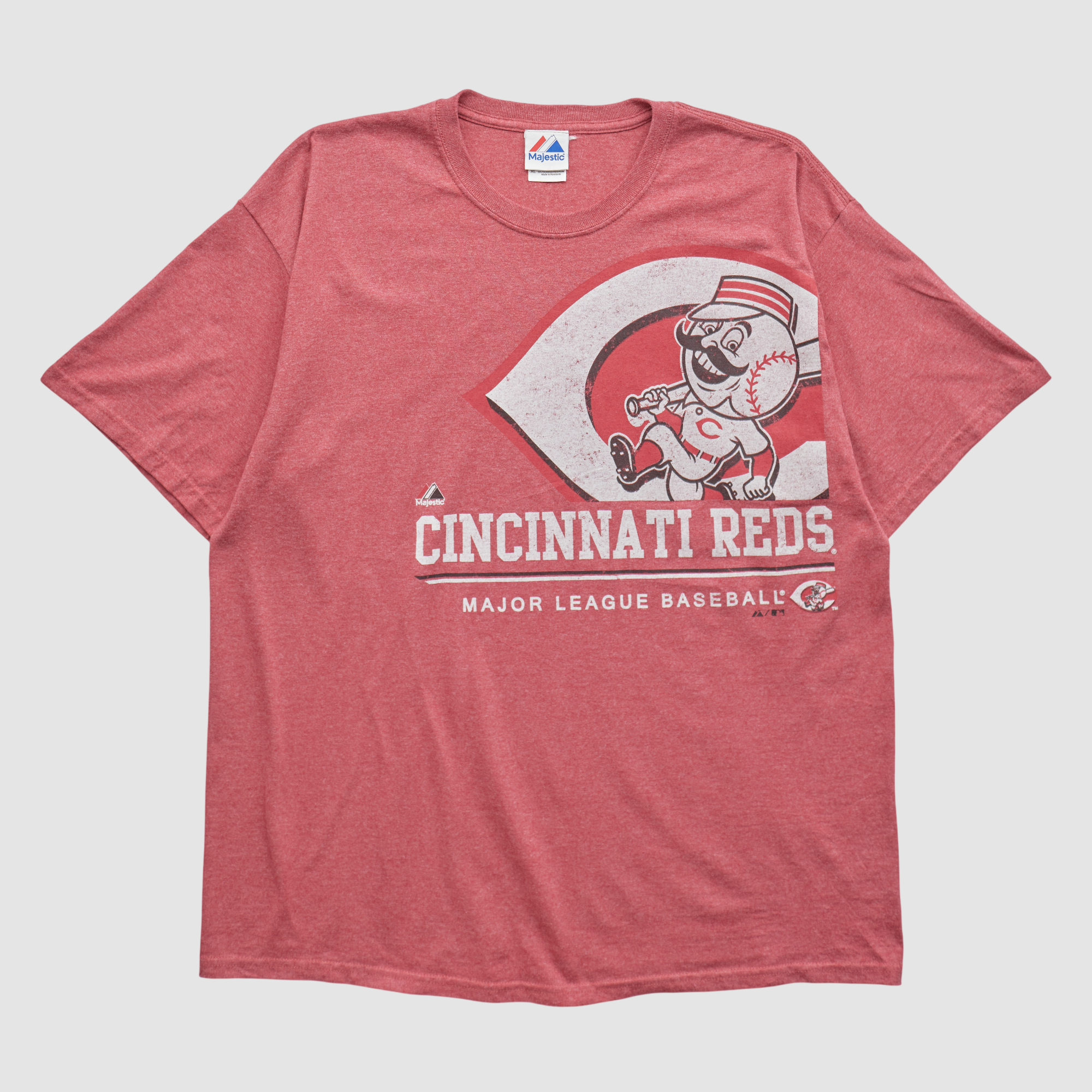 Cincinnati Reds Majestic 2010s T-shirt - Red - L by Fanatics Real Vintage
