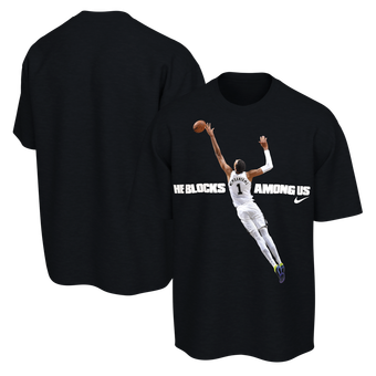 Unisex Nike Victor Wembanyama Black San Antonio Spurs 2025-26 NBA Defensive Player of the Year T-Shirt