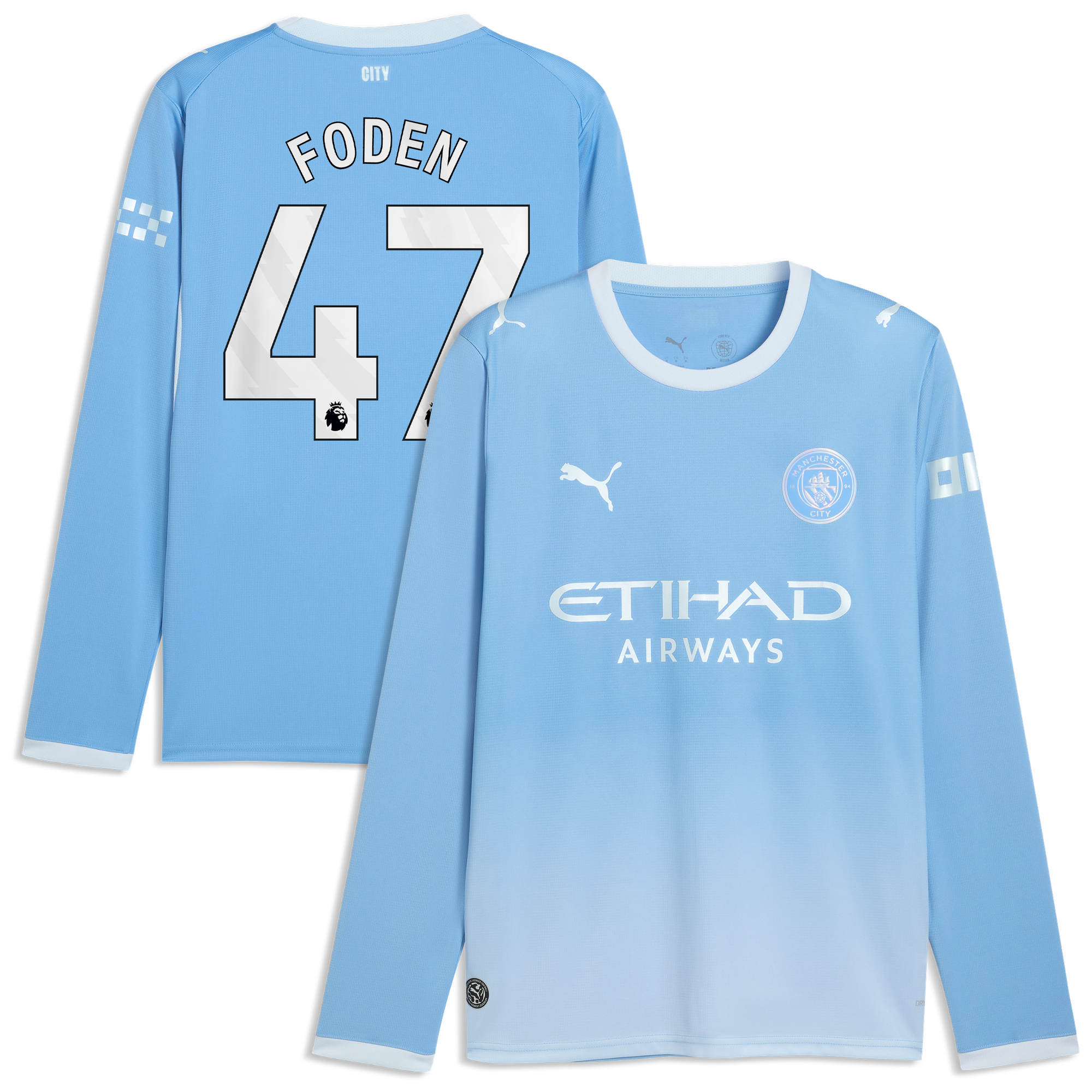 Maillot Domicile Manchester City PUMA 26/27 - Manches longues avec flocage Foden 47