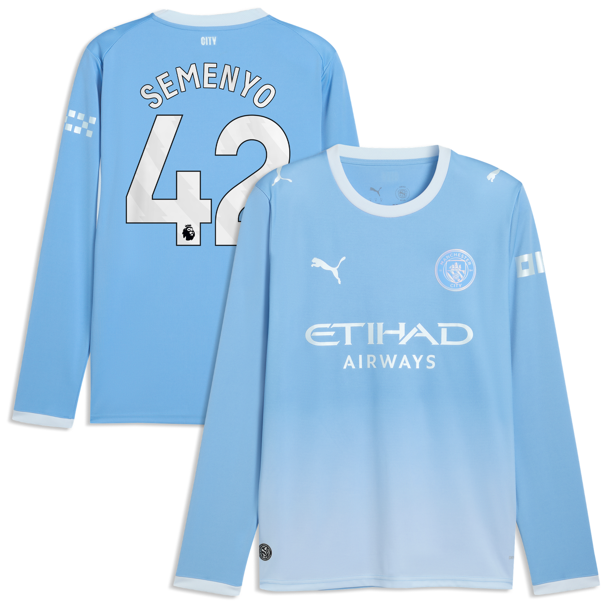 Maillot Domicile Manchester City PUMA 26/27 - Manches longues avec flocage Semenyo 42