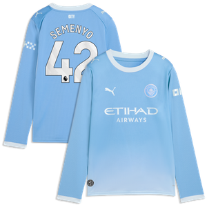 Maillot Domicile Manchester City PUMA 26/27 - Manches longues - Enfant avec flocage Semenyo 42, vue 1