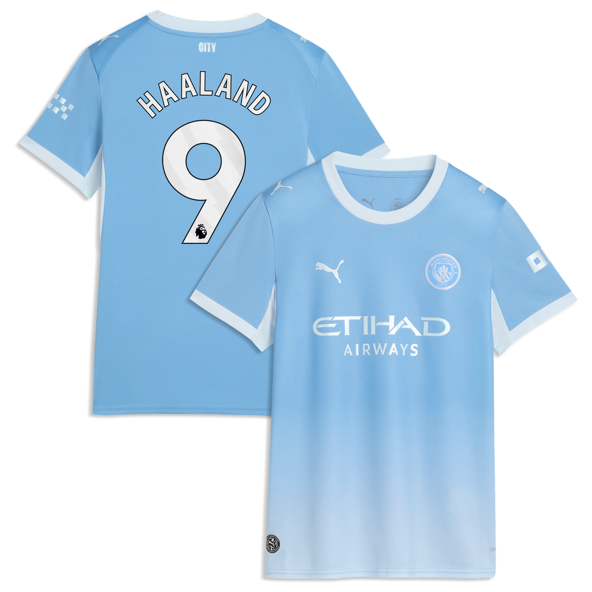 Maillot Domicile Manchester City PUMA 26/27 - Femme avec flocage Haaland 9