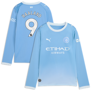 Maillot Domicile Manchester City PUMA 26/27 - Manches longues - Enfant avec flocage Haaland 9, vue 1