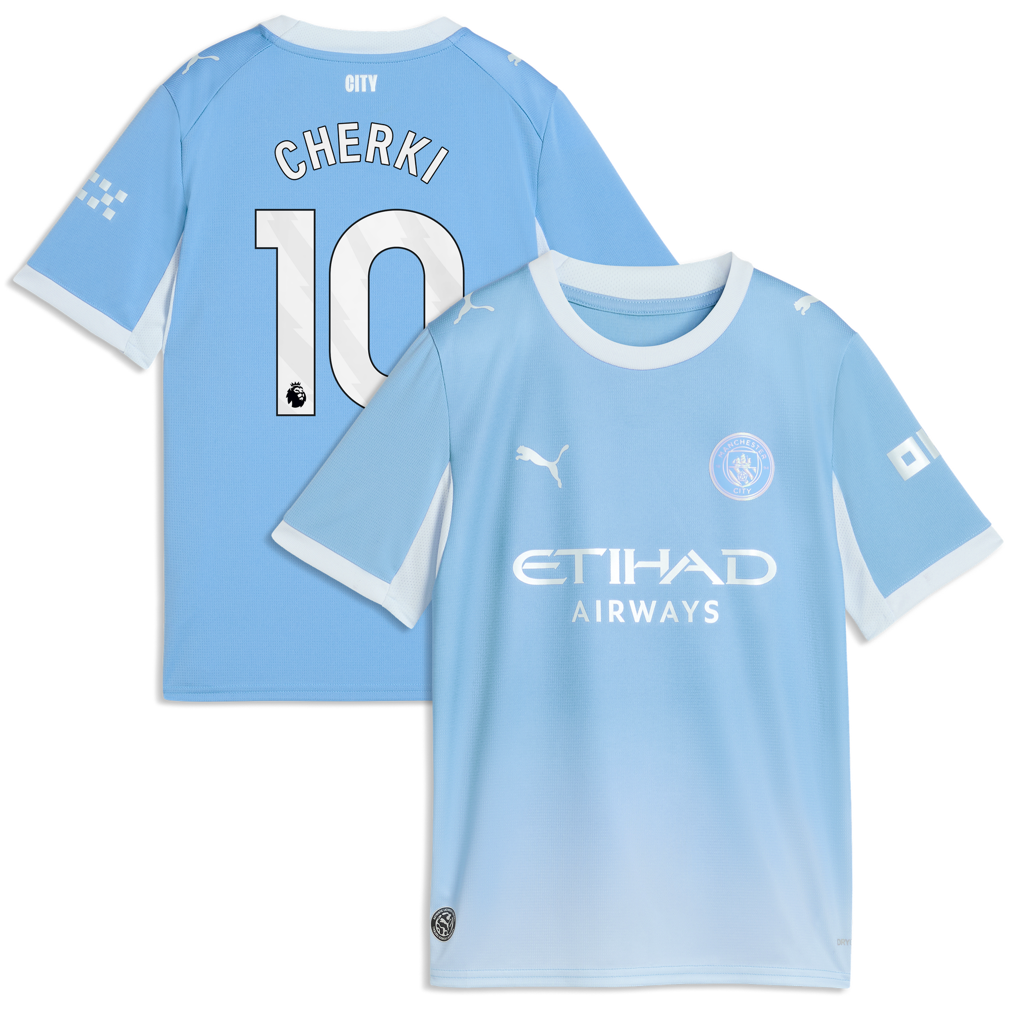 Maillot Domicile Manchester City PUMA 26/27 - Enfant avec flocage Cherki 10