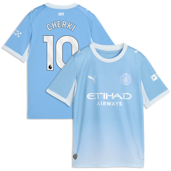 Maillot Domicile Manchester City PUMA 26/27 - Enfant avec flocage Cherki 10
