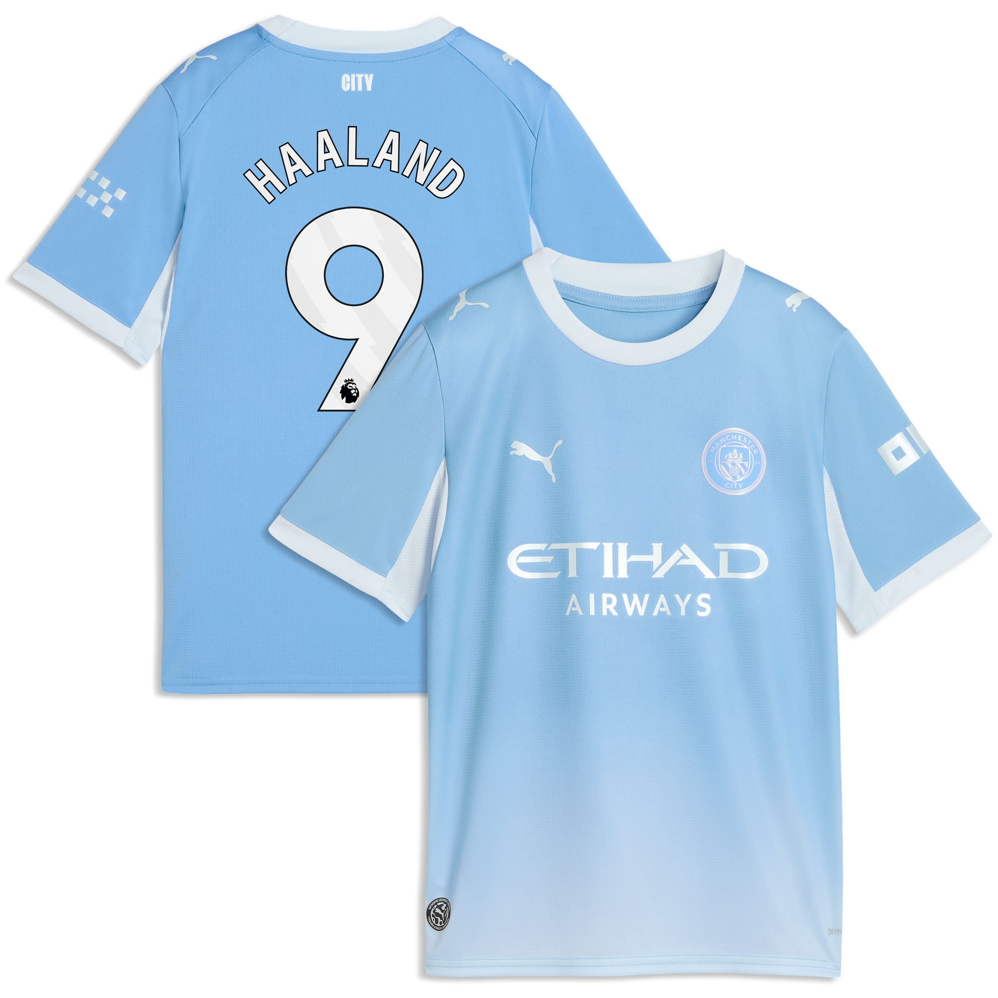 Maillot Domicile Manchester City PUMA 26/27 - Enfant avec flocage Haaland 9