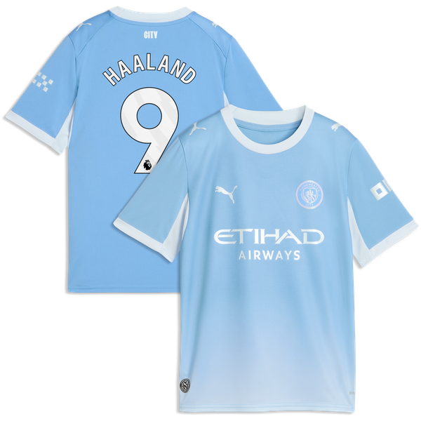 Maillot Domicile Manchester City PUMA 26/27 - Enfant avec flocage Haaland 9