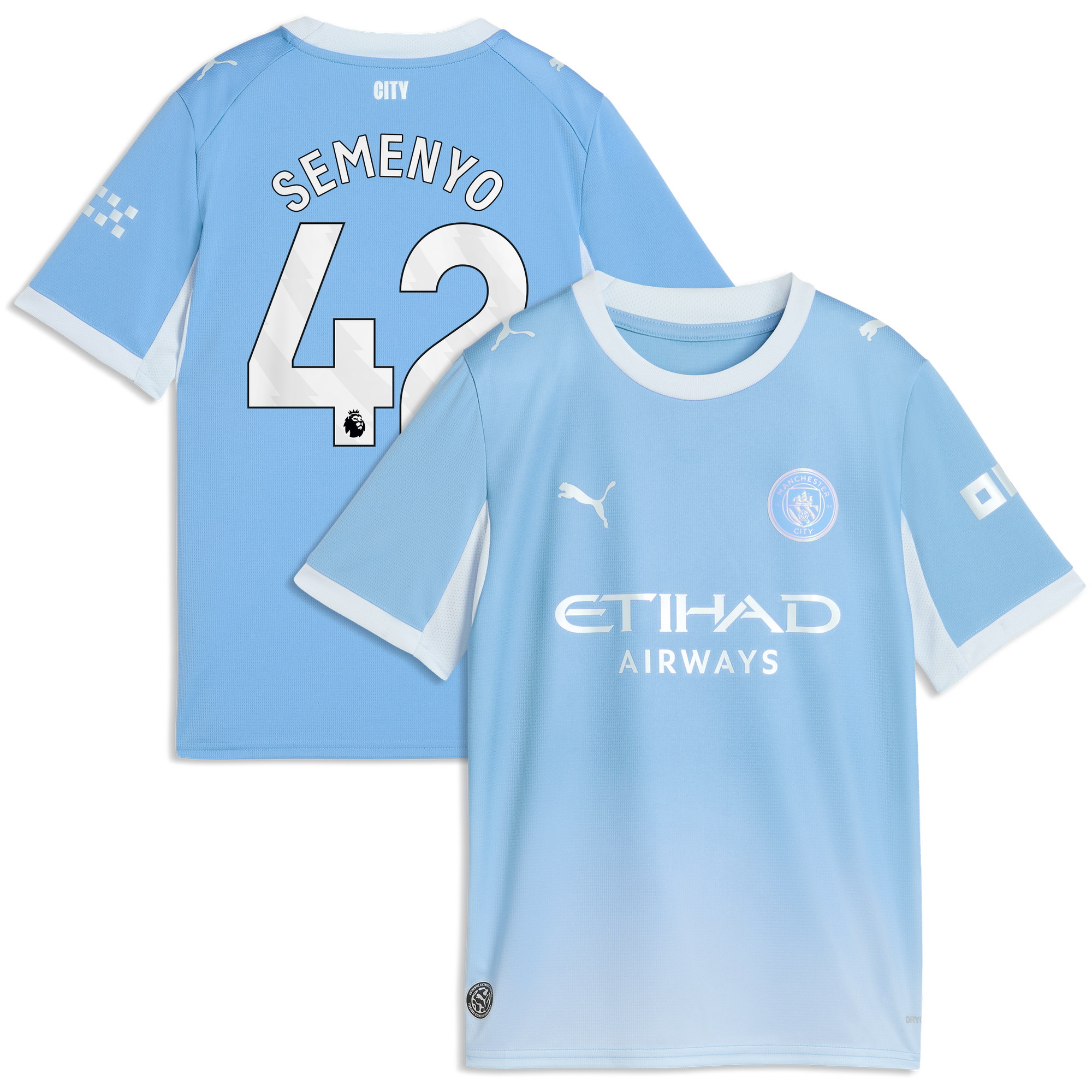 Maillot Domicile Manchester City PUMA 26/27 - Enfant avec flocage Semenyo 42