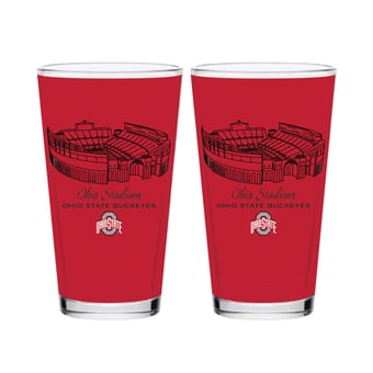 Indigo Falls  Ohio State Buckeyes Core Stadium Pint Glass 2-Pack
