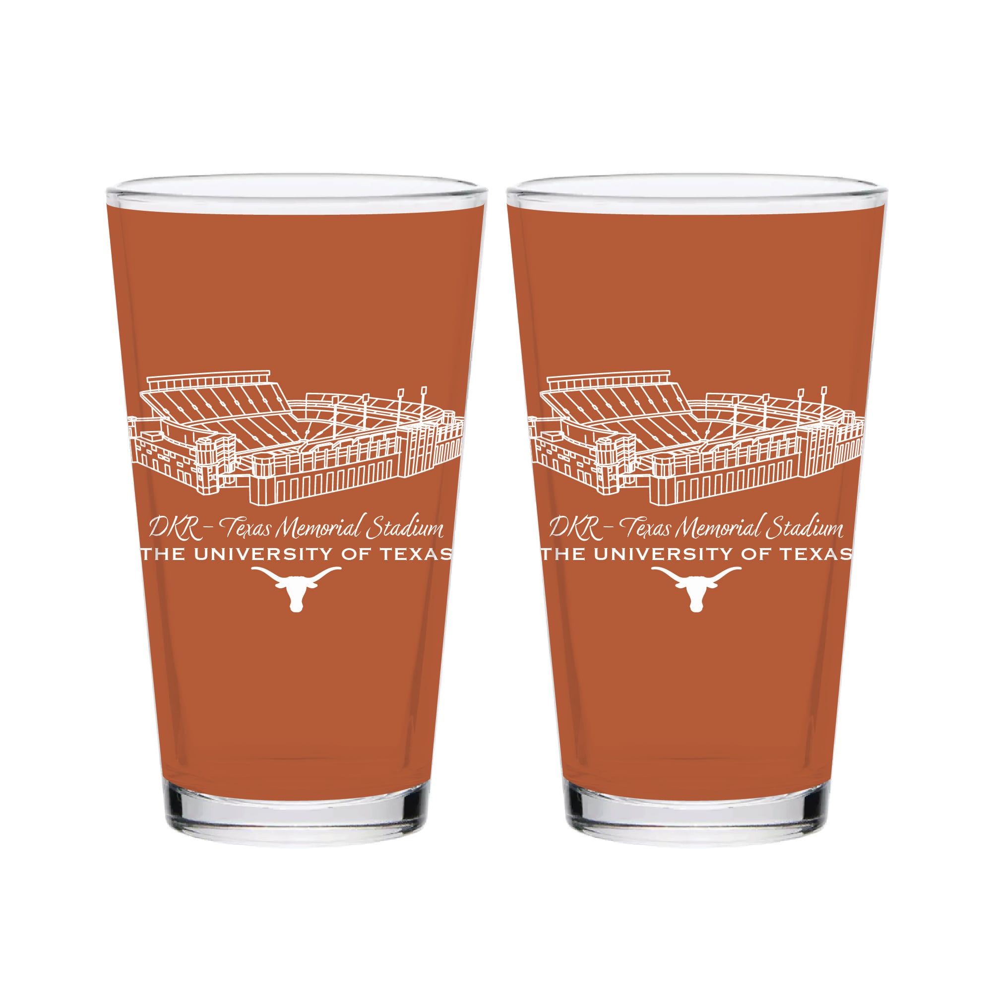 Indigo Falls  Texas Longhorns Core Stadium Pint Glass 2-Pack