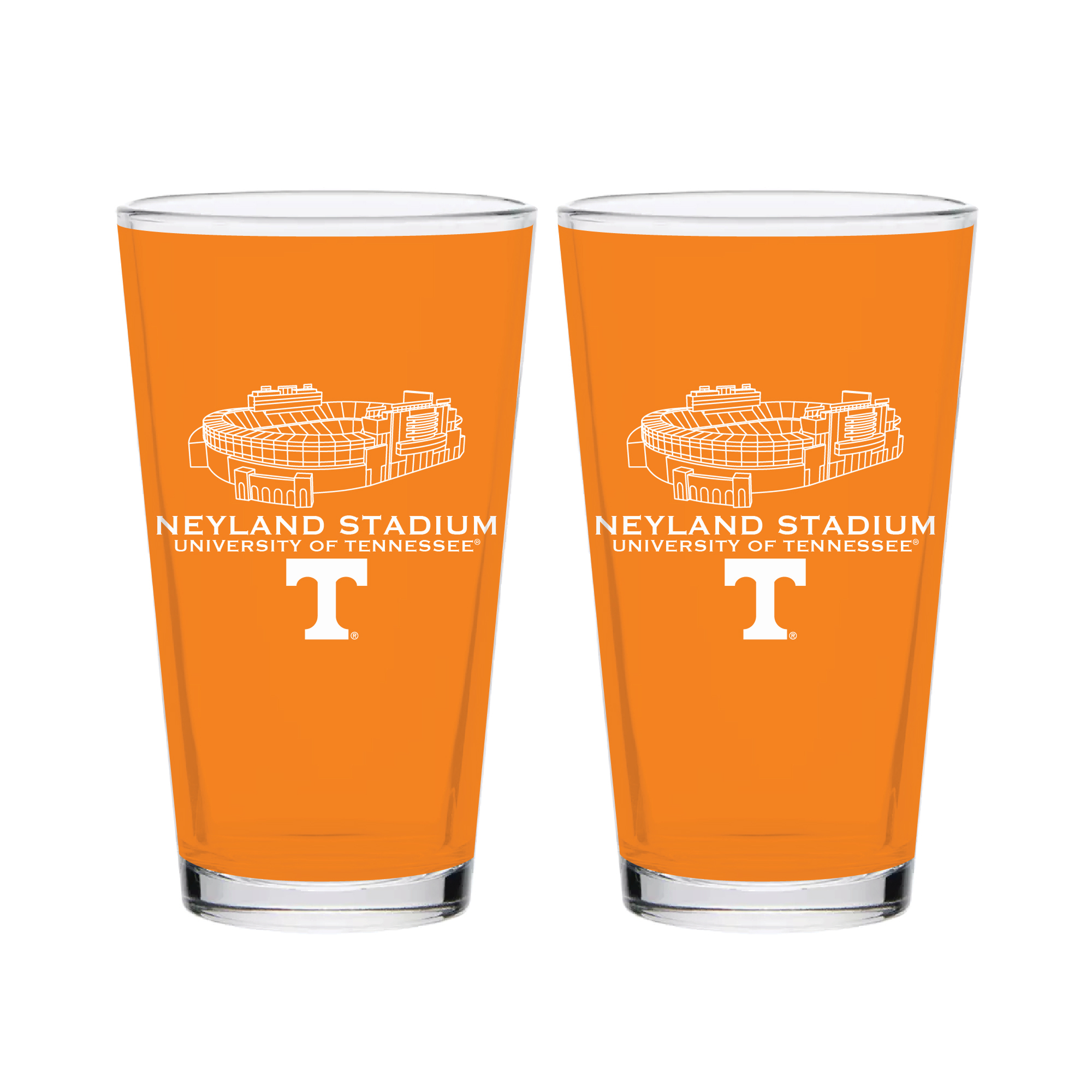 Indigo Falls  Tennessee Volunteers Core Stadium Pint Glass 2-Pack