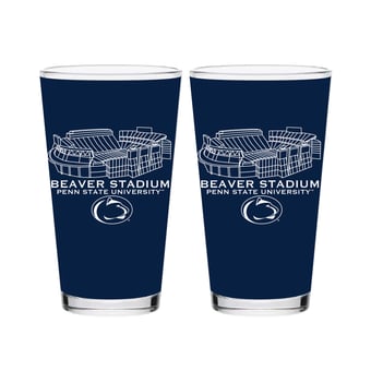 Indigo Falls  Penn State Nittany Lions Core Stadium Pint Glass 2-Pack