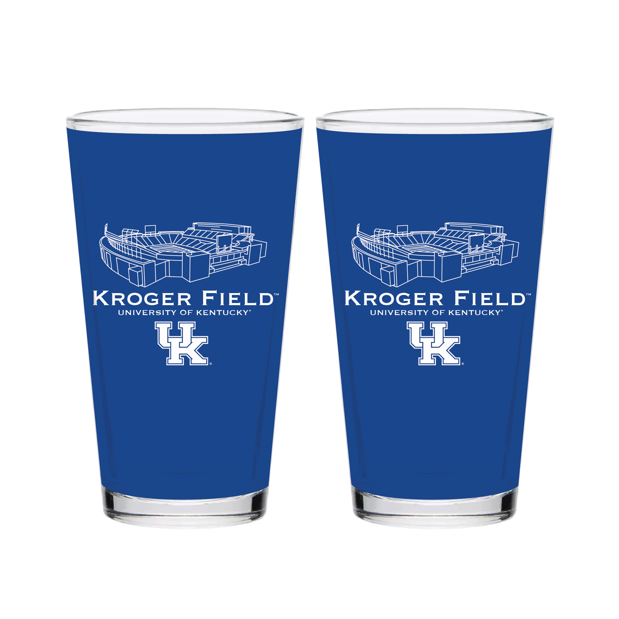 Indigo Falls  Kentucky Wildcats Core Stadium Pint Glass 2-Pack