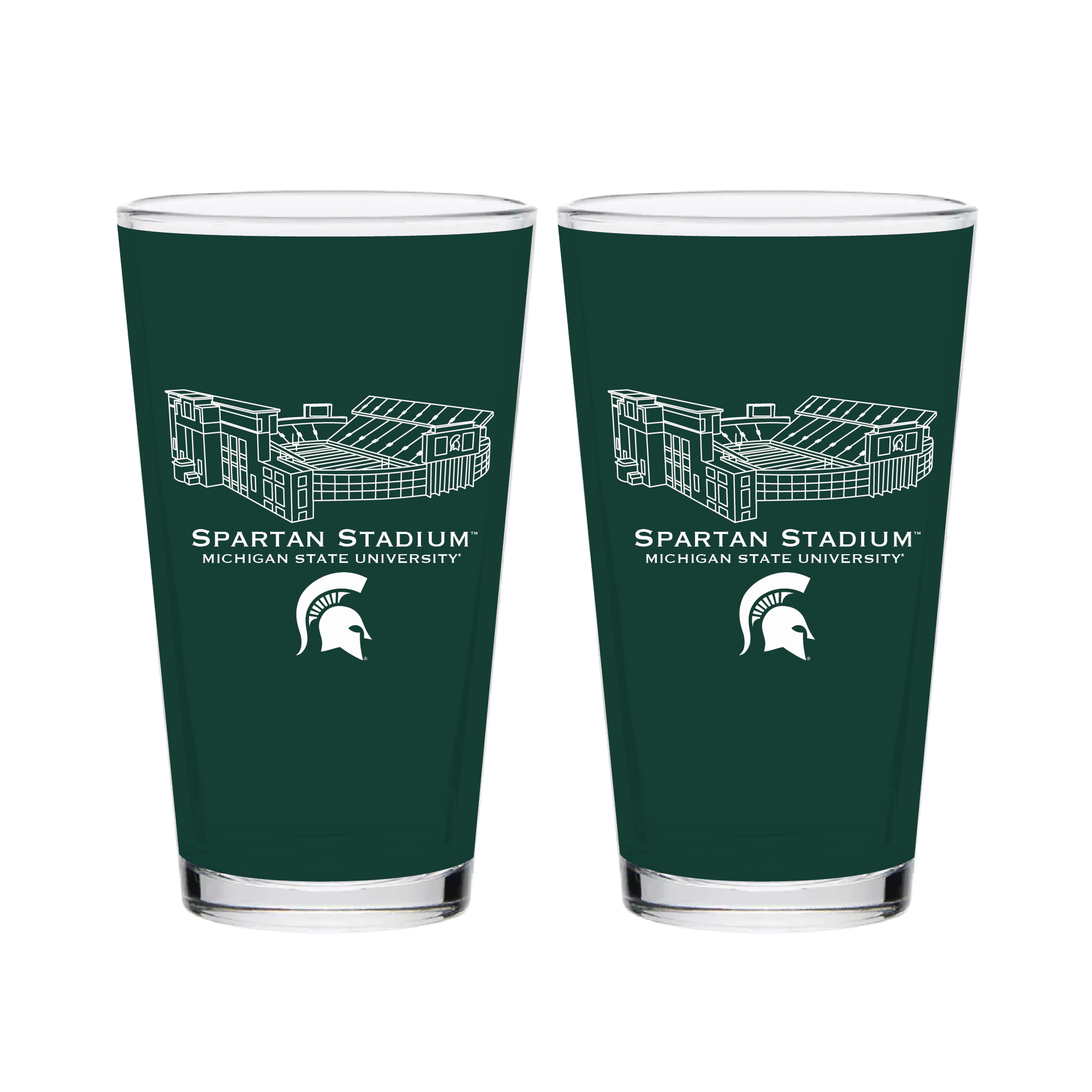 Indigo Falls  Michigan State Spartans Core Stadium Pint Glass 2-Pack