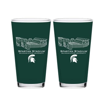 Indigo Falls  Michigan State Spartans Core Stadium Pint Glass 2-Pack