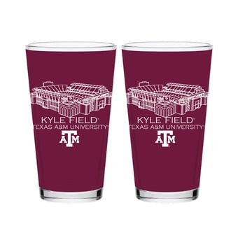 Indigo Falls  Texas A&M Aggies Core Stadium Pint Glass 2-Pack
