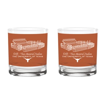 Indigo Falls  Texas Longhorns Core Stadium Rocks Glass 2-Pack