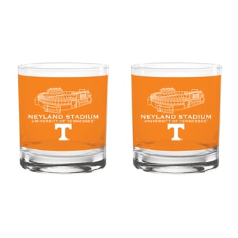 Indigo Falls  Tennessee Volunteers Core Stadium Rocks Glass 2-Pack