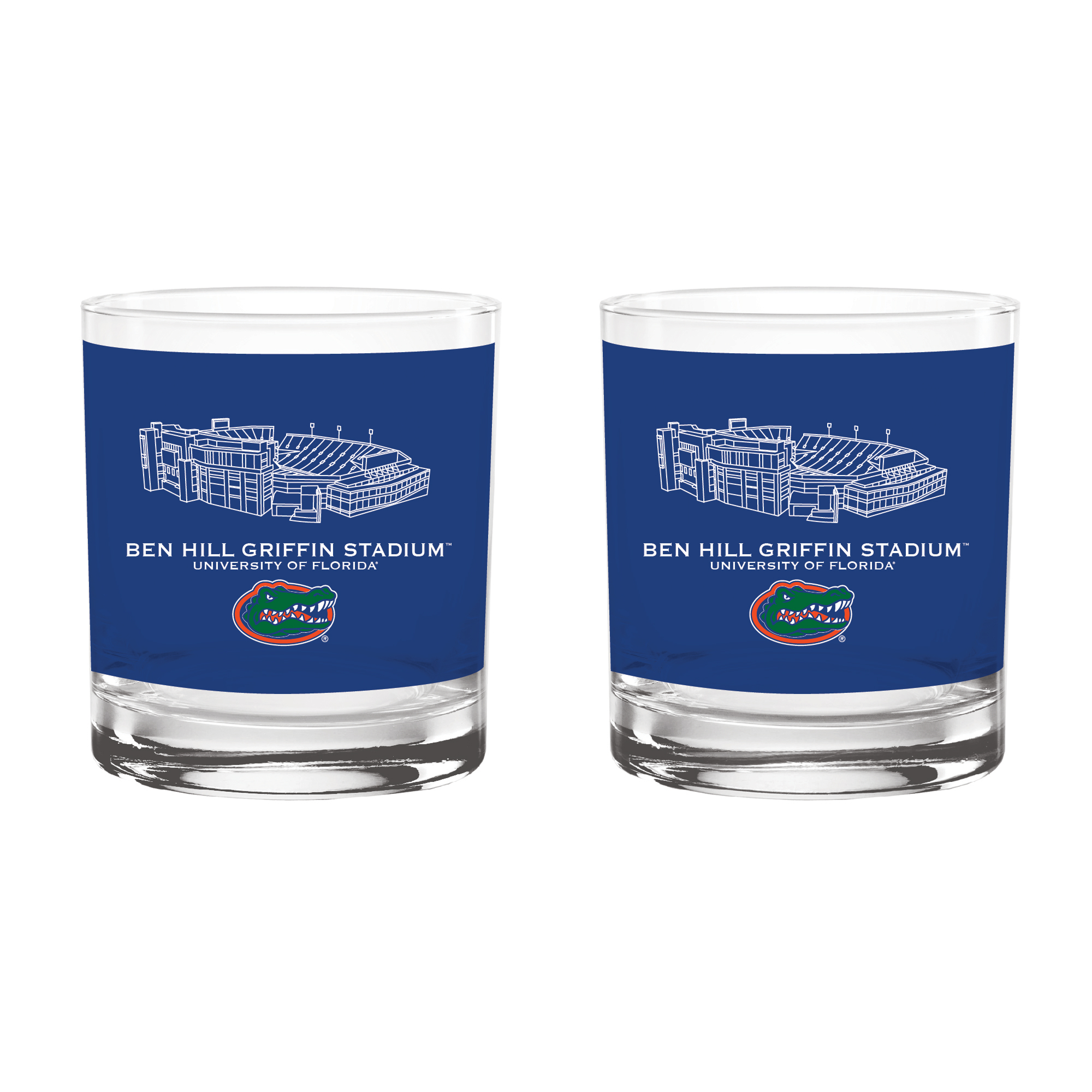 Indigo Falls  Florida Gators Core Stadium Rocks Glass 2-Pack
