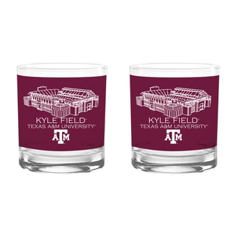Indigo Falls  Texas A&M Aggies Core Stadium Rocks Glass 2-Pack