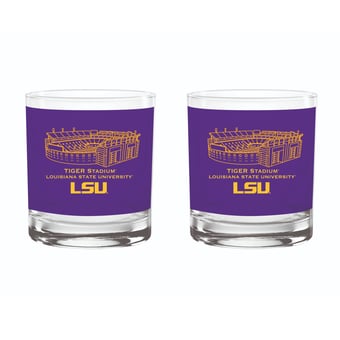 Indigo Falls  LSU Tigers Core Stadium Rocks Glass 2-Pack