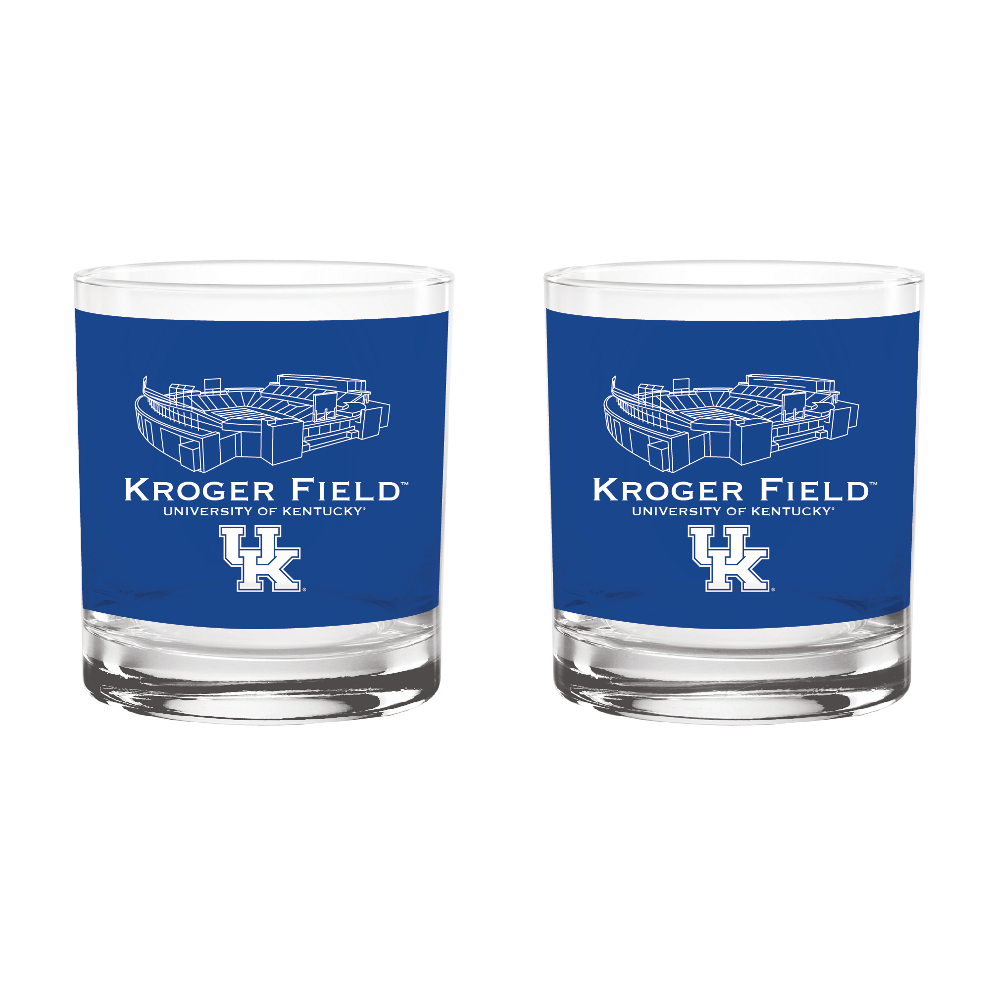 Indigo Falls  Kentucky Wildcats Core Stadium Rocks Glass 2-Pack