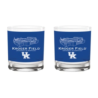Indigo Falls  Kentucky Wildcats Core Stadium Rocks Glass 2-Pack