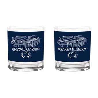 Indigo Falls  Penn State Nittany Lions Core Stadium Rocks Glass 2-Pack
