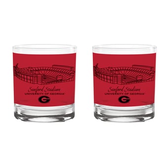 Indigo Falls  Georgia Bulldogs Core Stadium Rocks Glass 2-Pack