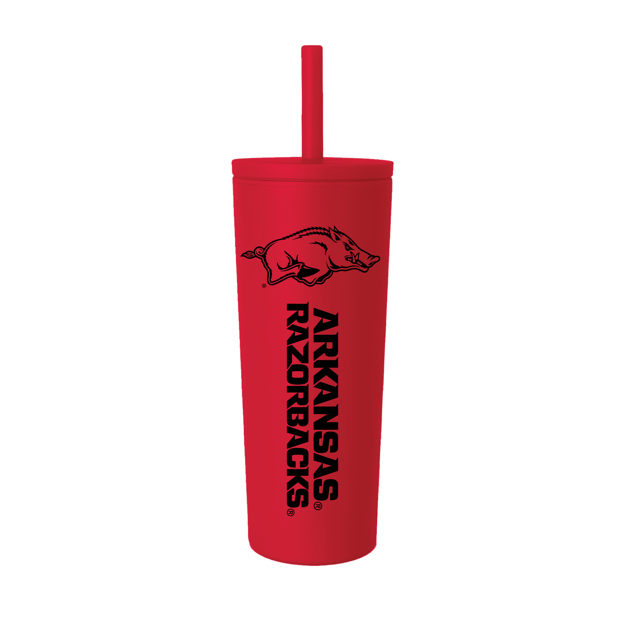 Arkansas Razorbacks 24oz. No Spill Straw Tumbler