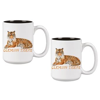 Clemson Tigers Two-Piece 15oz. Laura Wilcox Mascot Mug Set