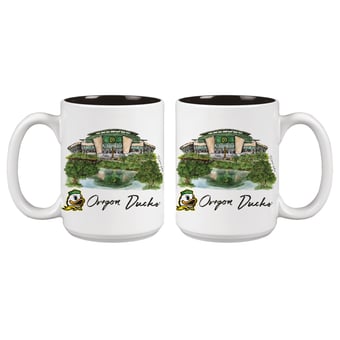 Oregon Ducks Two-Piece 15oz. Laura Wilcox Mascot Mug Set