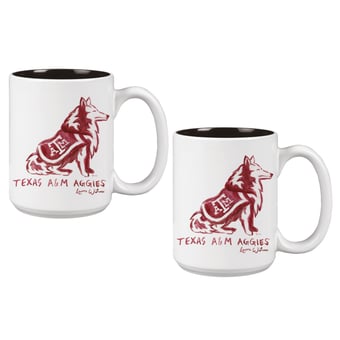 Texas A&M Aggies Two-Piece 15oz. Laura Wilcox Mascot Mug Set