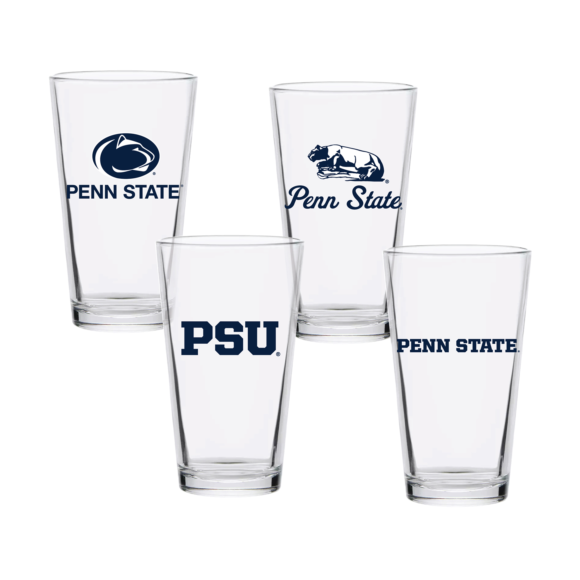 Penn State Nittany Lions 16oz. Collector Pint Glass Four-Piece Set