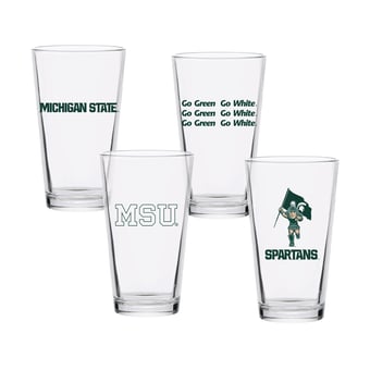 Michigan State Spartans 16oz. Collector Pint Glass Four-Piece Set