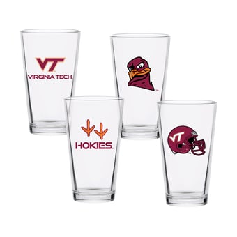 Virginia Tech Hokies 16oz. Collector Pint Glass Four-Piece Set